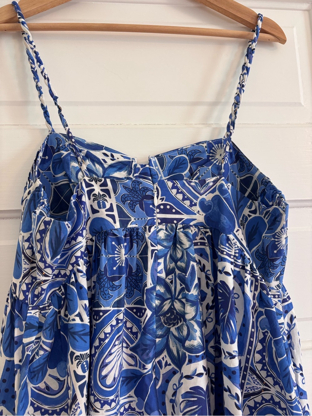 FARM Rio Blue Print Maxi Dress L - Picture 6 of 9